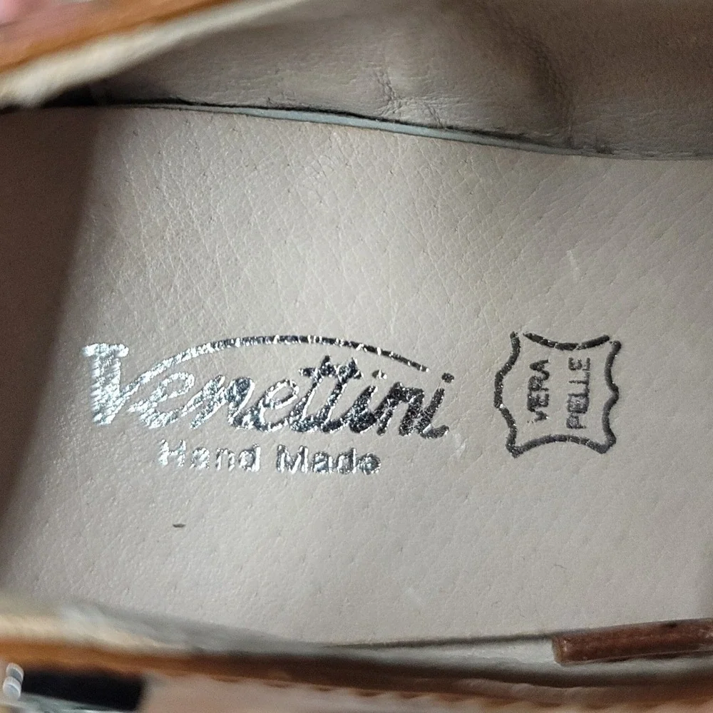 VENETTINI Becca Kids Brown Leather‎ Perforated Oxford Shoes Size 30 Hand Made